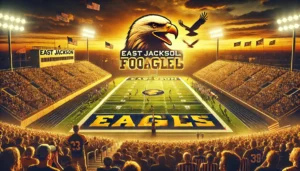 East Jackson Football Eagle Football Team Logo