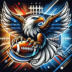 East Jackson Football Eagle Football Team Logo