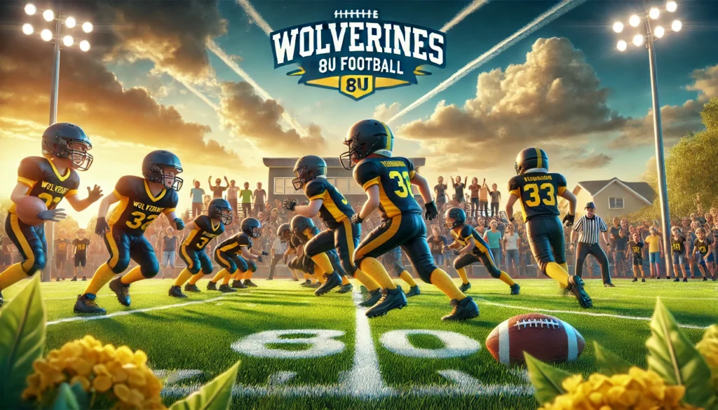 Wolverines 8U Football Team Building Young Champions